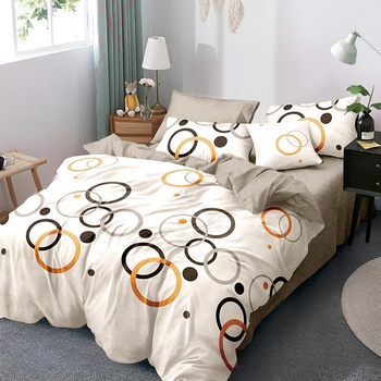 EmonaMall Двулицево спално бельо EmonaMall, 6 части - Модел S19058 (S19058-33333d)