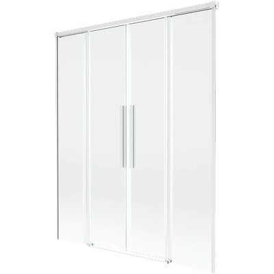 Mexen Rox параван за вана, двукрилен плъзгащ се 140 x 150 cm, прозрачен, бял - 8C9-140-002-20-00 (8C9-140-002-20-00)