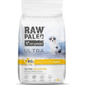 VetExpert Raw Paleo Ultra Large Puppy Turkey - висококачествена монопротеинова кучешка храна за подрастващи кучета от едри породи с вкус на пуйка, 2, 5 кг, Vet Expert - Полша