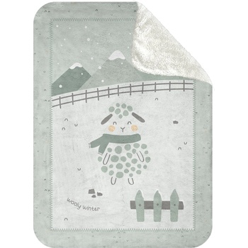 KikkaBoo Бебешко одеяло с шерпа KikkaBoo - Sleepy Sheep, 80 x 110 cm (31103020149)