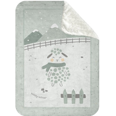 KikkaBoo Бебешко одеяло с шерпа KikkaBoo - Sleepy Sheep, 80 x 110 cm (31103020149)
