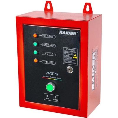 Raider ATS табло за генератор до 10kW, 380V, RAIDER RD-ATS01, автоматичен превключвател - On/Off (090117)