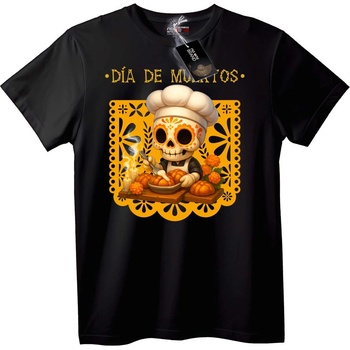 NOONEBRAND Тениска Ден на мъртвите Готвач - 2XL, Black