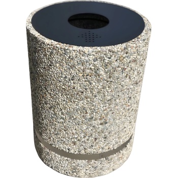 NIKA Бетонов кош за боклук 50 литра с метален капак и ринг (2165)