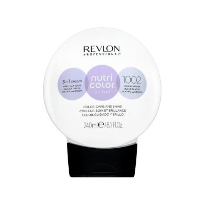 Revlon Nutri Color Filters 3in1 Cream подхранваща маска с цветни пигменти за опресняване на цвета 1002 Pale Platinum 240 ml