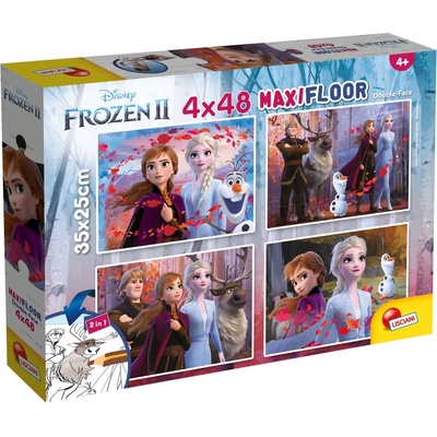 Lisciani Двулицеви пъзели Lisciani - Frozen, 4 х 48 части (LI86603)