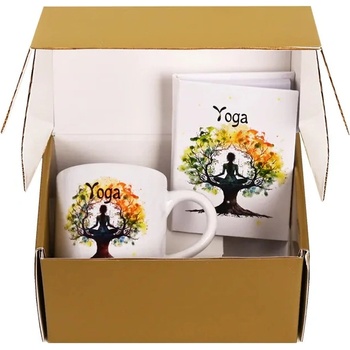 Подаръчен комплект - Йога с чаша и тефтерче (К102242)