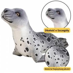 LEAN Toys Plush Mascot Cuddly Toy Seal Gray 37cm