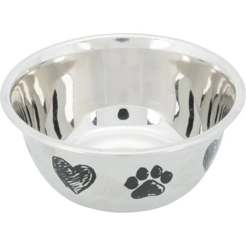 TRIXIE Stainless Steel Bowl - Купа за кучета за храна и вода с неплъзгащо дъно, 2000 мл