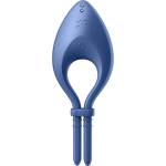 Satisfyer Bullseye - вибриращ пръстен за пенис с управление чрез приложение, за мъже (син)
