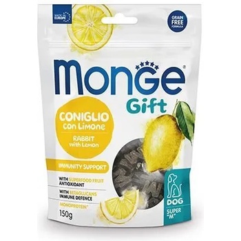 Image 1 of Monge Gift Super M Immunity Support лакомство за кучета - меки хапки със заешко и лимон за подсилване на имунитета 150gr