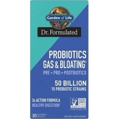 Dr. Formulated Probiotiká na plynatosť a nadúvanie 50 miliárd CFU 15 kmeňov 30 kapsúl