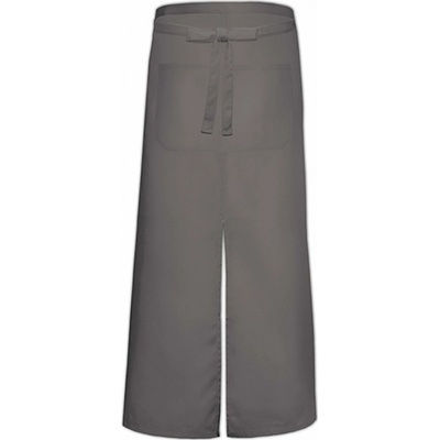 Link Kitchen Wear Bistro a barová zástěra do pasu s kapsou a rozparkem pro dynamickou práci šedá tmavá X962T