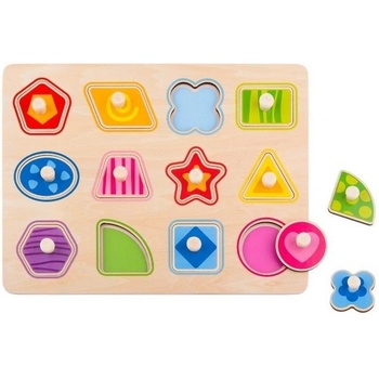 Image 1 of Tooky Toy - Аз уча формите - дървен пъзел с дръжки