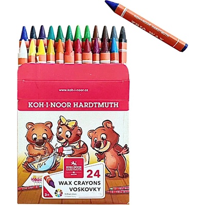 Koh-i-Noor voskovky tenké trojhranné 24 ks