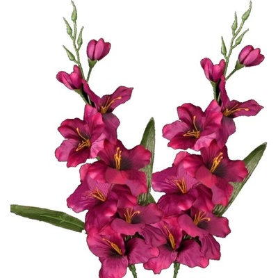 Umelá gladióla saténová burgundy 79cm