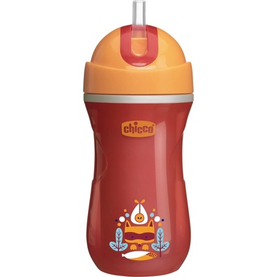 Chicco Спортна чаша със сламка Chicco - 266 ml, 14 m+, Червена (N0420)