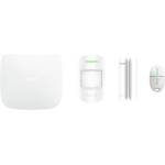 Ajax Systems 38168.56. WH1 Безжична алармена система StarterKit комплект (Хъб + PIR сензор за движение + Магнитен сензор + Дистанционно управление) бял (38168.56.WH1)