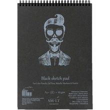 Smiltainis Skicák SMLT Art Black Sketch Pad gramáž 165 gsm kroužková vazba A4 30