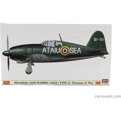 Hasegawa Mitsubishi J2m3 Raiden Type 21 Prisoner Of War Military Airplane 1942 1:48