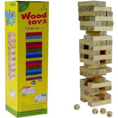 Jenga s drevenými dielikmi