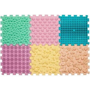 Ortek Масажна подложка Puzzle Mix Pastel 6 елемента (12740)