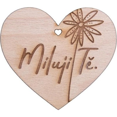 Dřevěné srdíčko "Miluji tě"