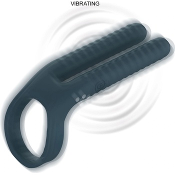 Image 1 of ToyJoy Urban Fushion Vibrating Couple C-Ring Blue