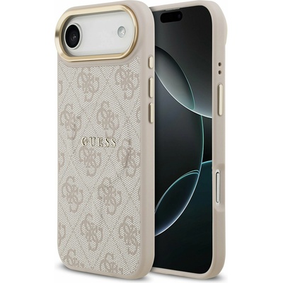 GUESS PU Leather 4G Gold Frame MagSafe Задний чехол за iPhone Air Pink Guess | Rozov | ЖЕНИ | UNI