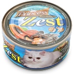 Petnutrition Консерва за котки с пилешко, риба тон и миди Princess Premium Zest 170гр