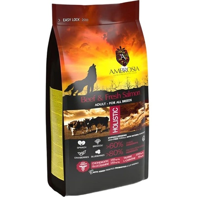 AMBROSIA Adult All Breeds Beef & Fresh Salmon 12 кг