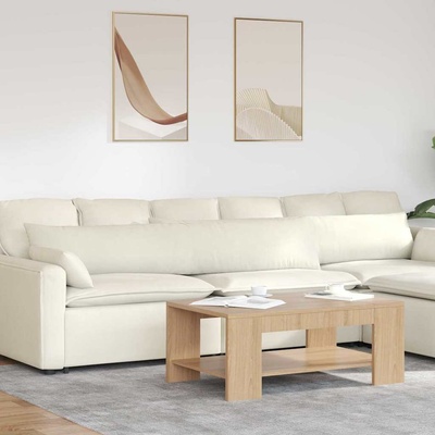 vidaXL Диван възглавници 2 pcs Крем 200 x 40 см Кордюрова тъкан (42013894)