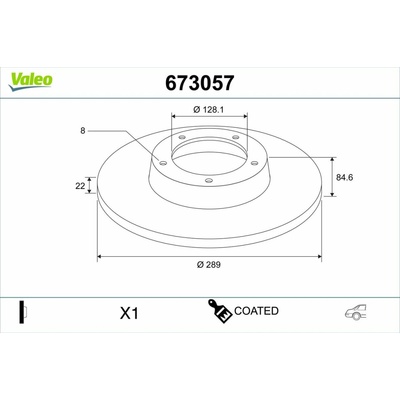 Brzdový kotúč VALEO 673057