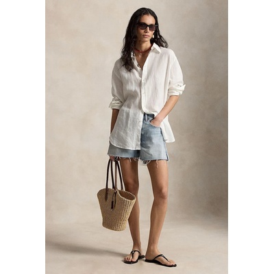 Ralph Lauren Къс панталон дамски от деним RIGID DENIM-WVN-SHORTS (211A12959001)