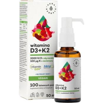 Aura Herbals Vitamin D3 + K2 Vegan Drops [50 мл]
