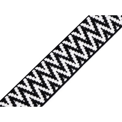 Oboustranný popruh šíře 38 mm, střední, 5 černá