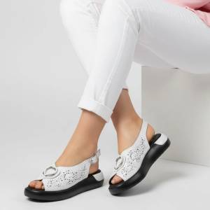 Обувки естествена кожа W595025 White