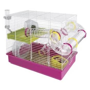 Ferplast - Cage Laura - Оборудвана клетка за хамстери и други гризачи - 46 х 29, 5 х 37, 5 см