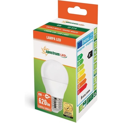 Spectrum WOJ14218 8-48W E27 830 P45 FR ND 620Lm 3000K LED žárovka iluminační kapka