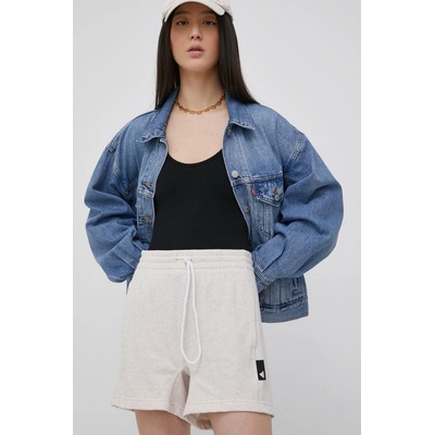 adidas kraťasy Performance dámské melanžové high waist růžová