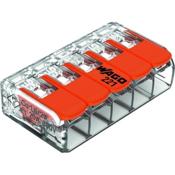 ELMARK Wago 221 УНИВЕРСАЛНА КЛЕМА, 5 ПРОВОДНА 0, 02-4 mm2 (221415)