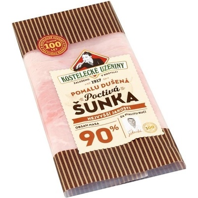 Kostelecké Uzeniny Poctivá šunka pomalu dušená 100 g