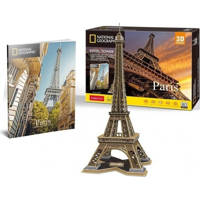 CubicFun 3D puzzle National Geographic: Eiffelova věž 80 ks