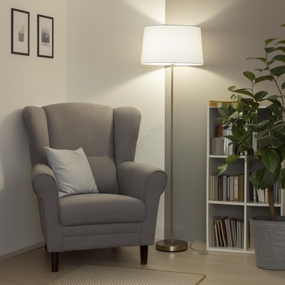 Brilagi - LED подова лампа CERIA 1xE27/40W/230V диаметър 45 см бяла/матов хром (BG2926)