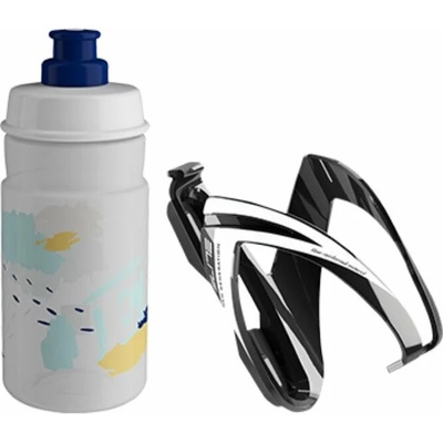 CEO Bottle Cage + Jet Bottle Kit Black Glossy/Clear Blue 350 ml Бутилка за велосипед (0206113)