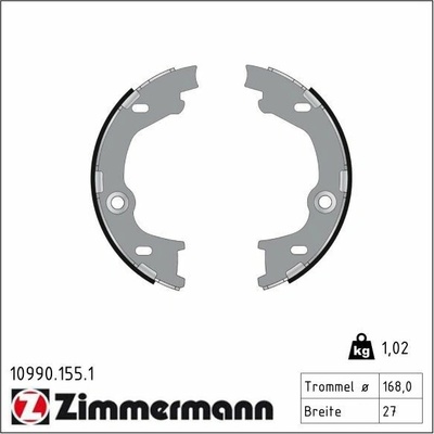 Sada brzd. čeľustí parkov. brzdy Zimmermann 10990.155.1