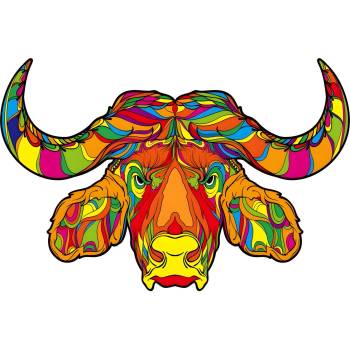 HARAHU Дървено пъзел - Bull / M KP21970 (21970)