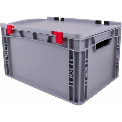 Tavobal 400303 Euro přepravka s víkem 400 x 300 x 220 mm, šedá