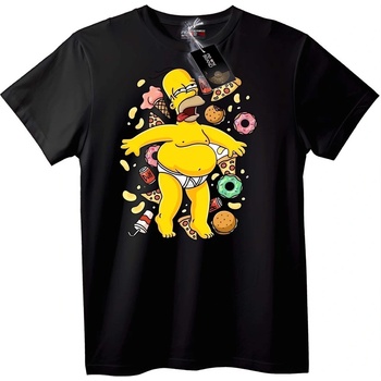 NOONEBRAND Тениска Хомър Симпсън готвач - S, Black