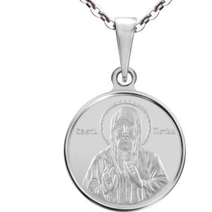Macoins gold Сребърен медальон Света Петка